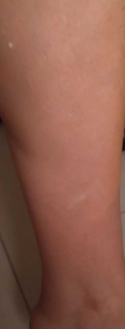 My cum running down to her angle.