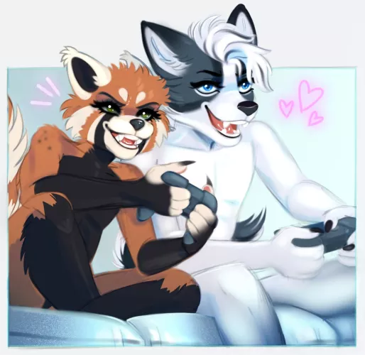 One plays for fun, the other plays to win 🤣 (art by me)