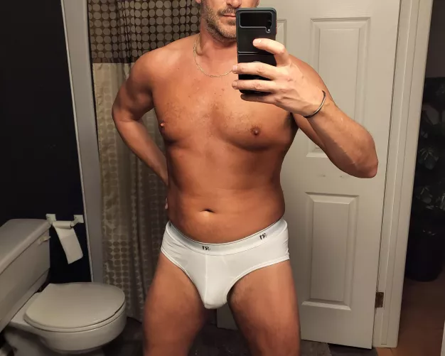 Saturday night white party...by myself. Lol