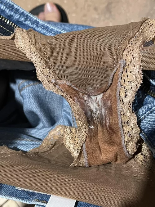 soaked all the way through these tiny cheeky panties