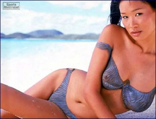 Supermodel Audrey Quock in Body Paint from the 1999 