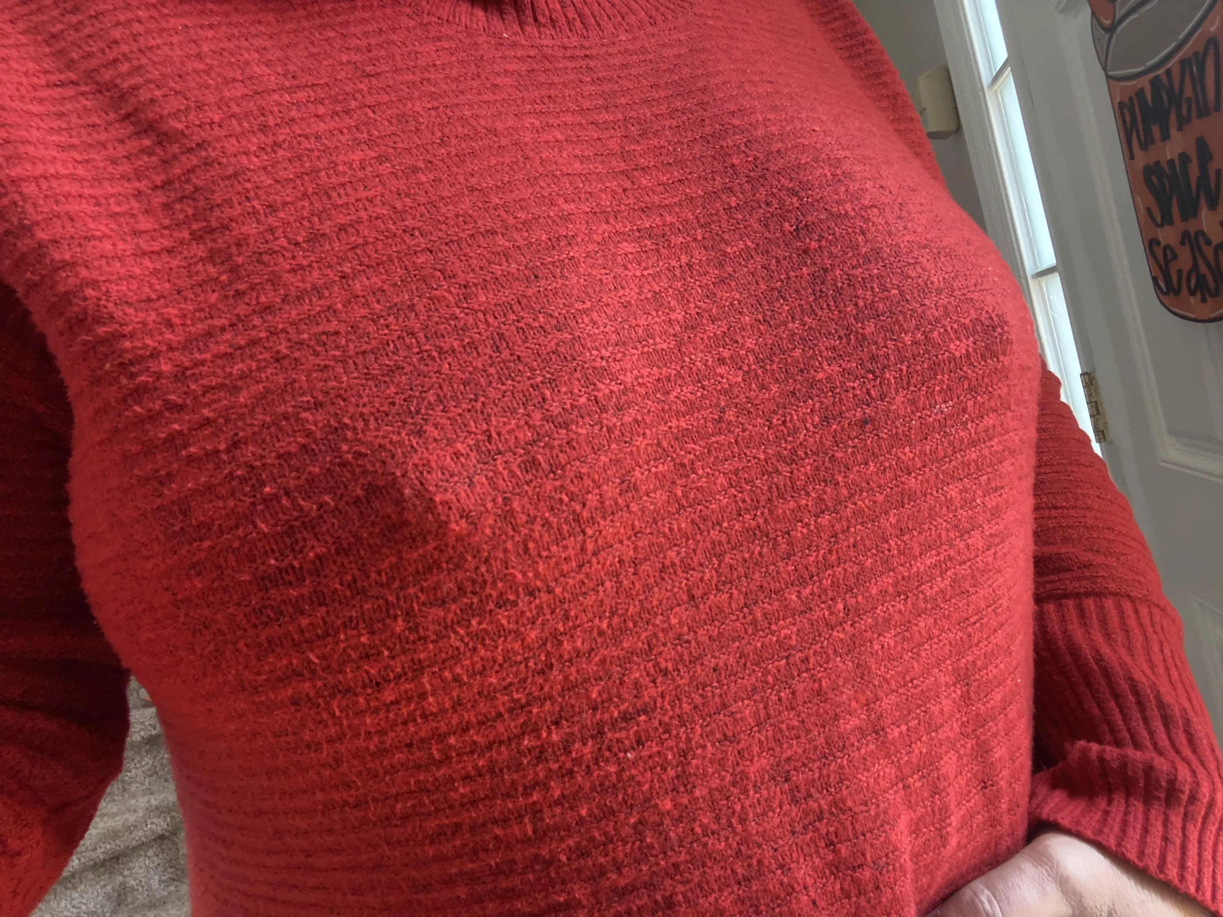 Sweater swinging high and tight