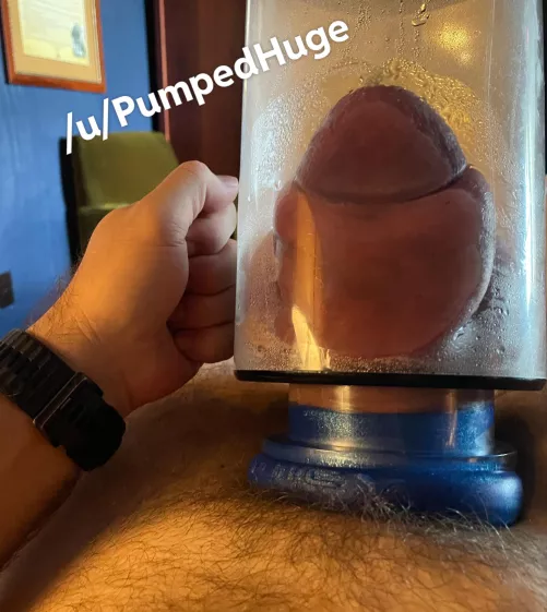 When you’ve been in the two-stage so long the head of your cock is almost fist sized. 😳