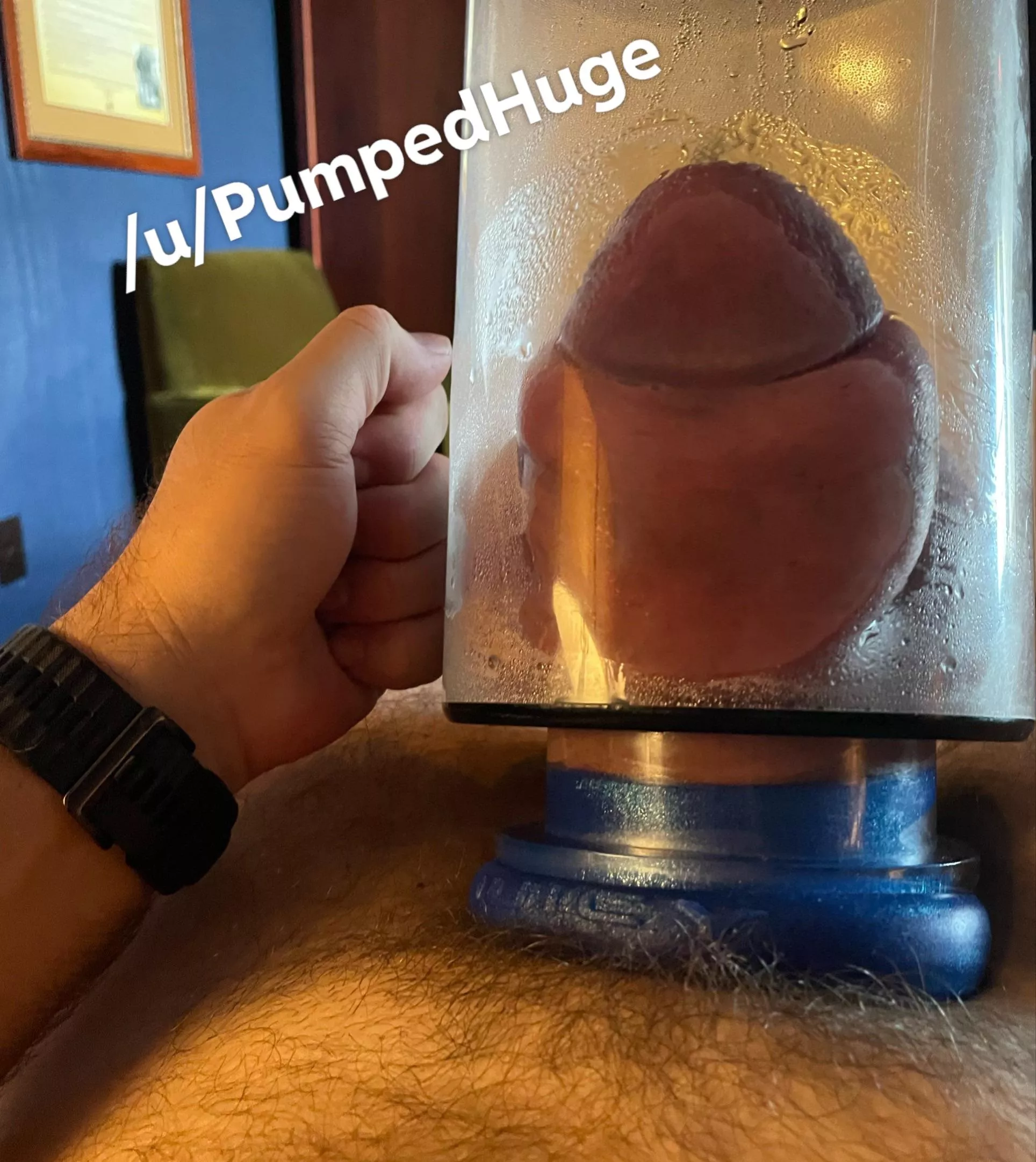 When you’ve been in the two-stage so long the head of your cock is almost fist sized. 😳