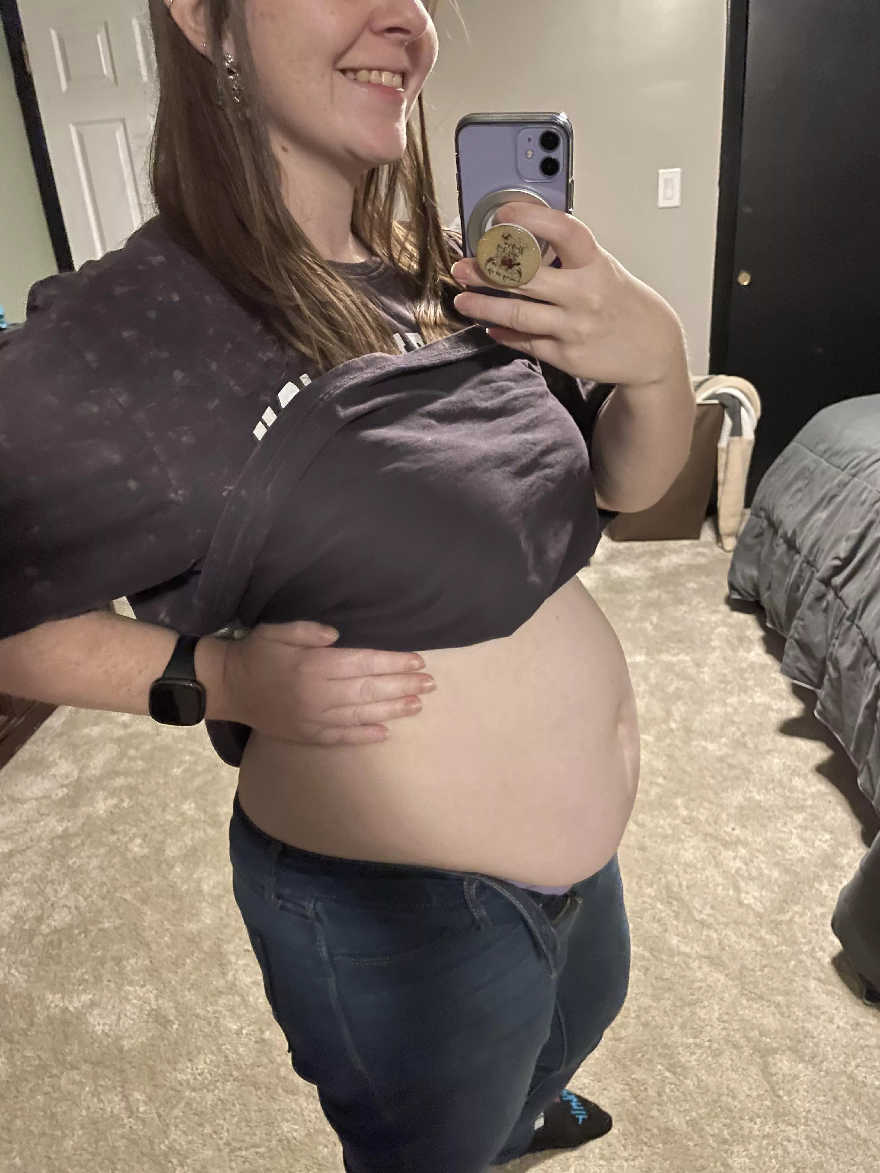 12 weeks pregnant with twins! Boobs continue to grow 😉