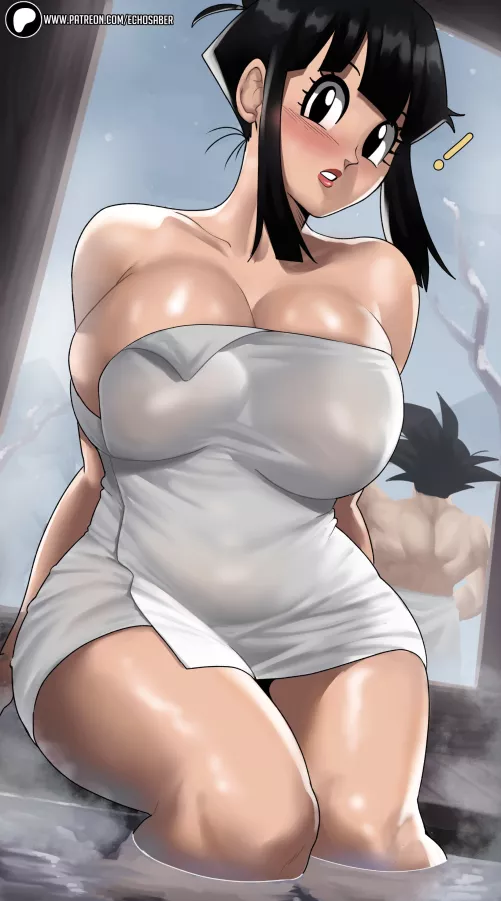 Chi-Chi at the hot springs (EchoSaber) [Dragon Ball]