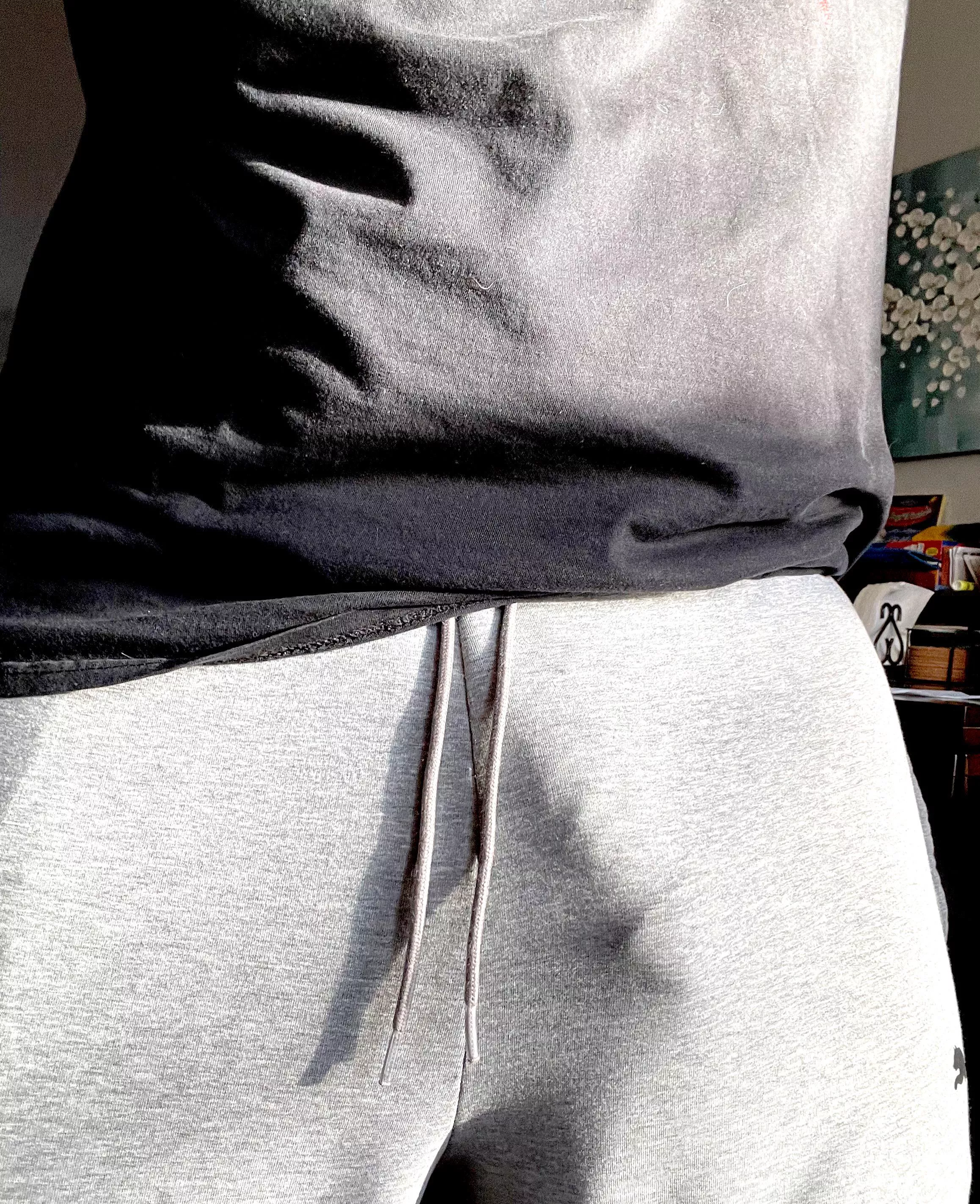 Grey pants work well for such purposes.