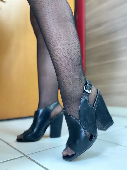 High black heels!
