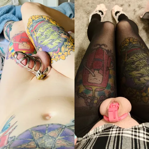 I can’t believe how small I’ve gotten after just one year in chastity