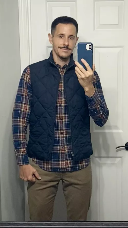 I don’t wear a vest too much but thought it fitting for the day.