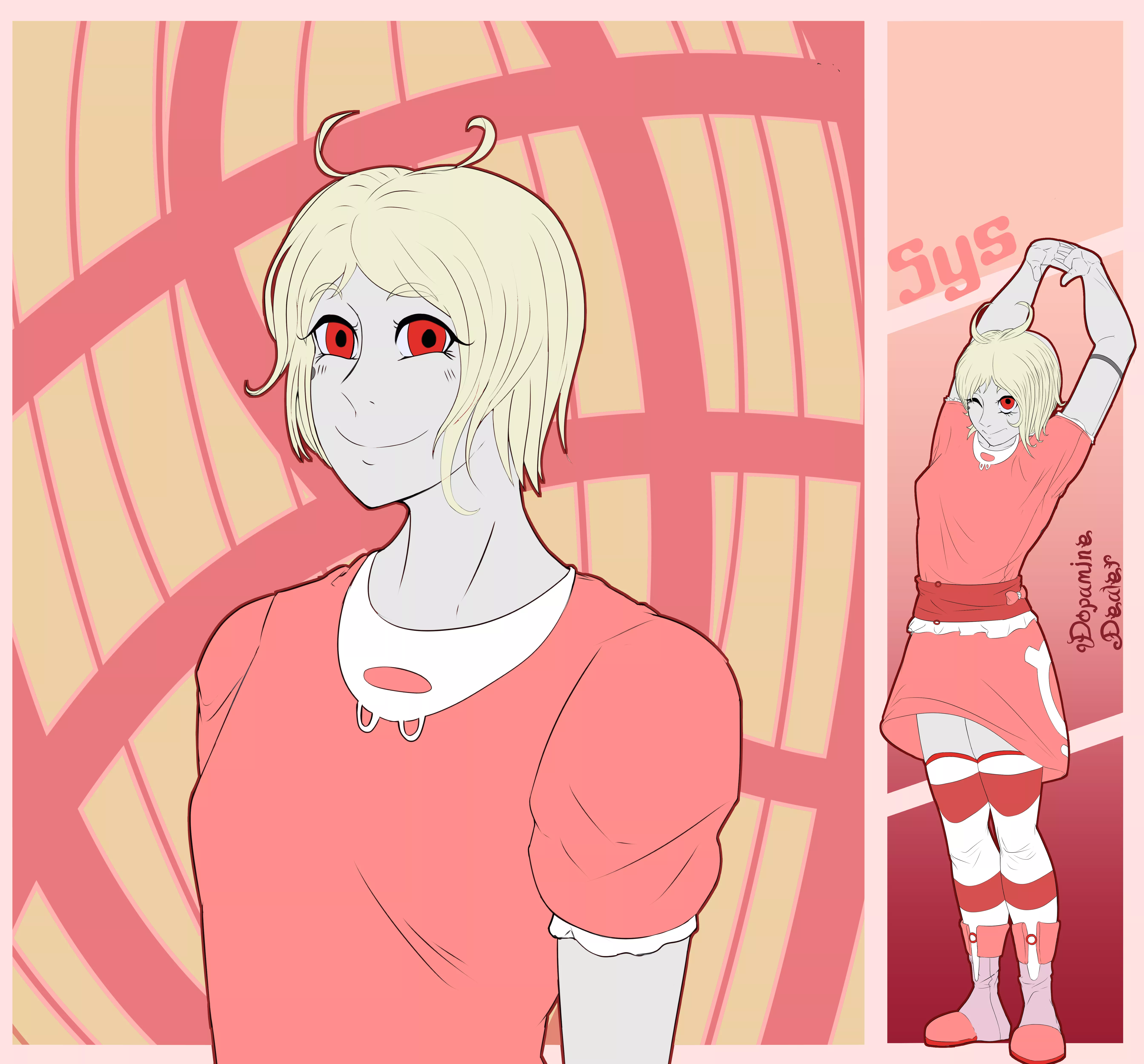 I drew another one of my robot gals, SYS