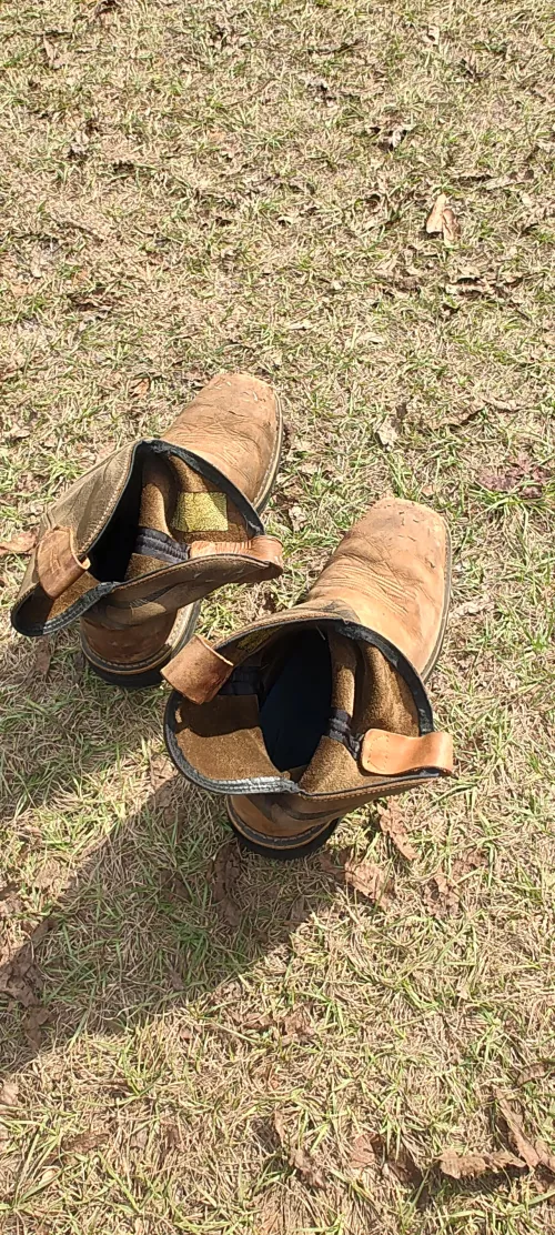 Is there a way to make the sides on my work boots stay up, I've had them for about a year and the leather became soft, never had this style before so idrk what to do since they keep tripping me