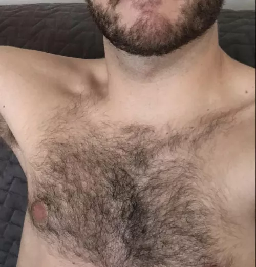 Love when men cuddle my chest hair