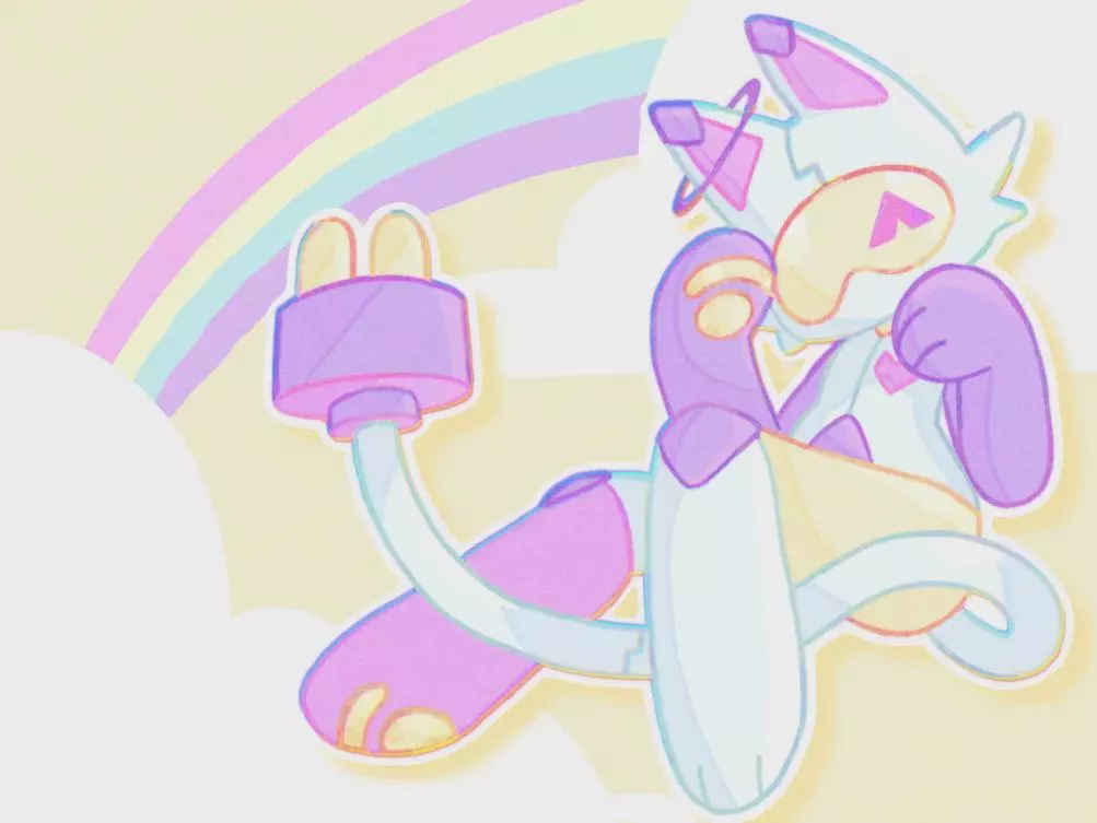 My friend gifted me their previous sona! Meet Meoware! (art by Bunnipup)