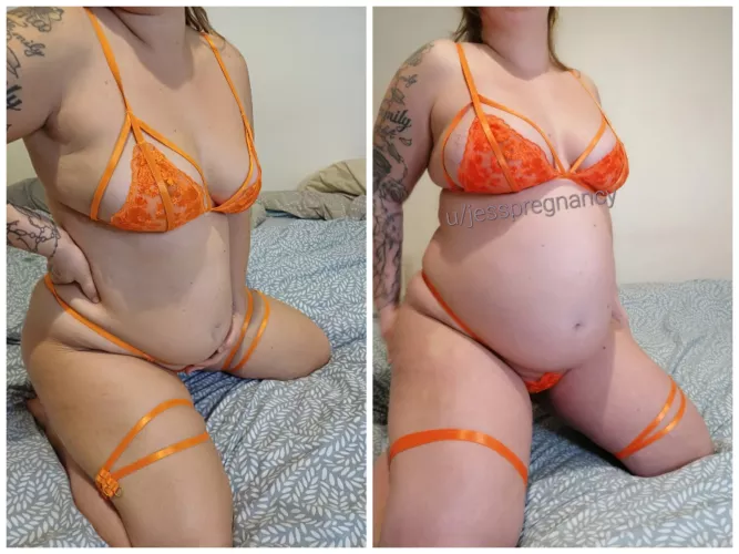 My progress over the last few months from 3 months pregnant to currently 6 months 😍