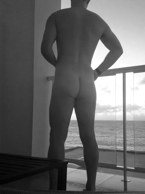 Nothing like being naked on the balcony in paradise.