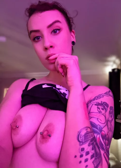 Pierced titties are just more fun to paint