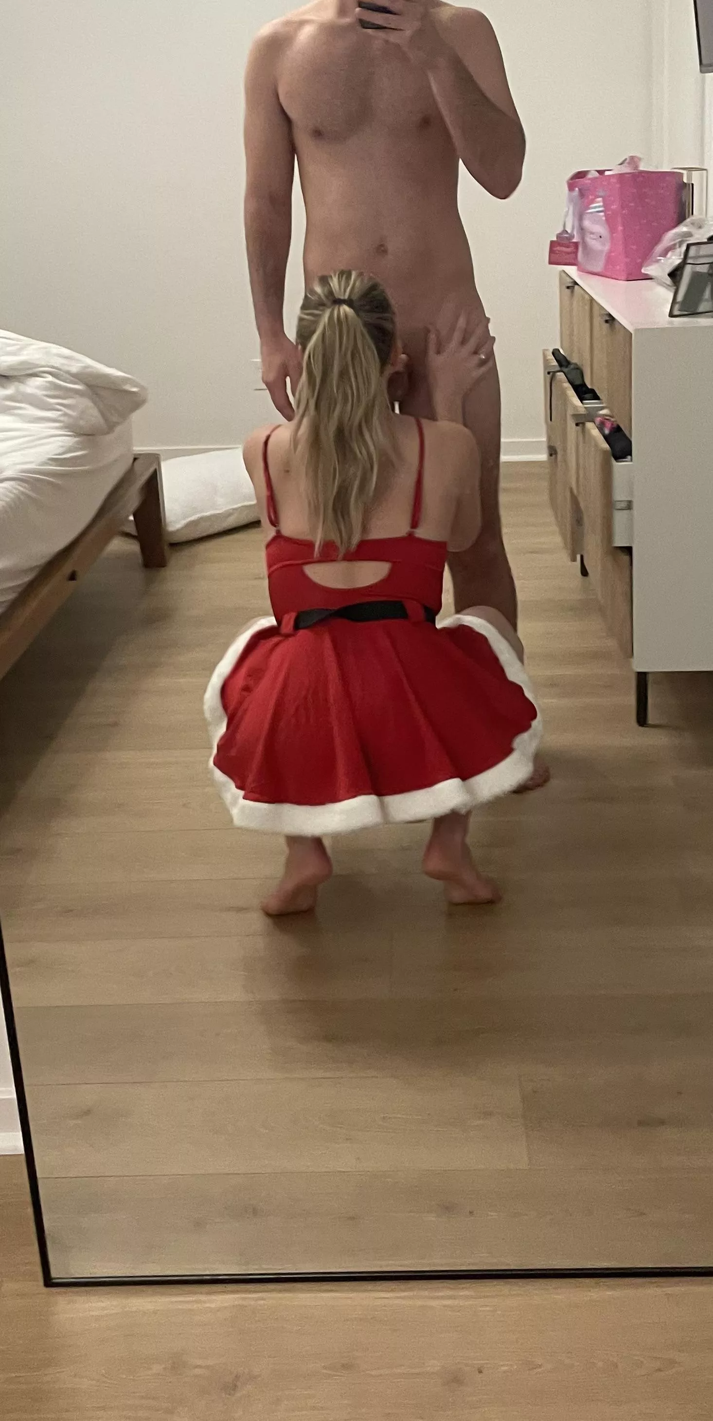 Santa giving presents early