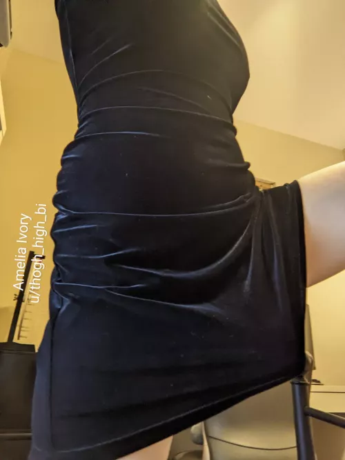 Short dresses make it difficult to hide my huge package