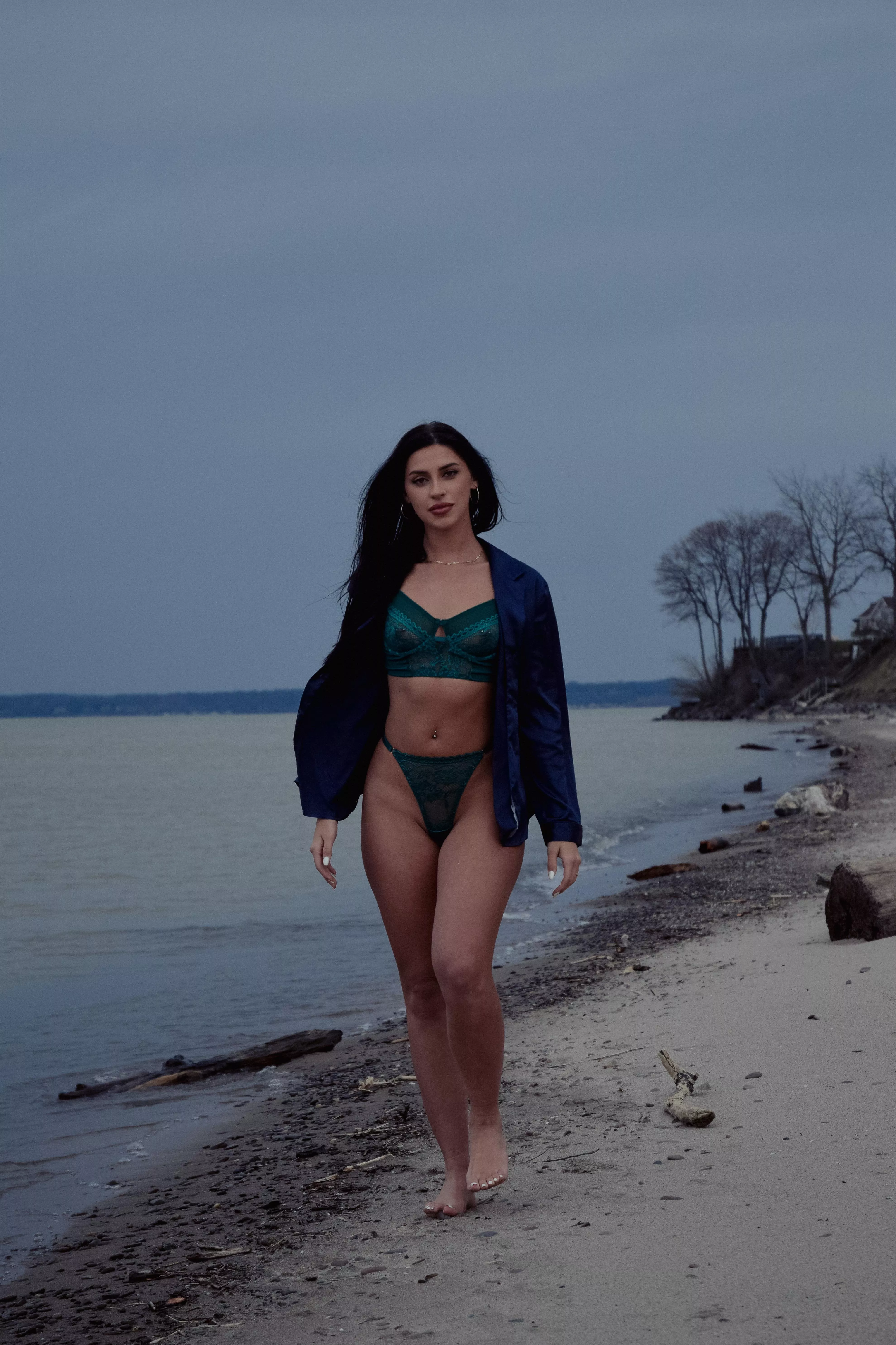 Was a gloomy day at the beach, but being near the water makes me happy