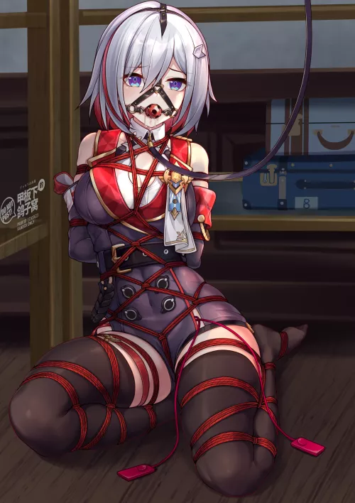 You find me tied up and alone. I beg you with my eyes to get me out of these ropes.