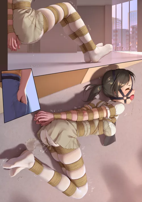 You tied me up and dropped me in this building, the only thing separating me from all those people was a pane of glass, and you tortured me with a remove vibrator until I was a wet mess on the ground and I couldn't think enough to care if anyone saw