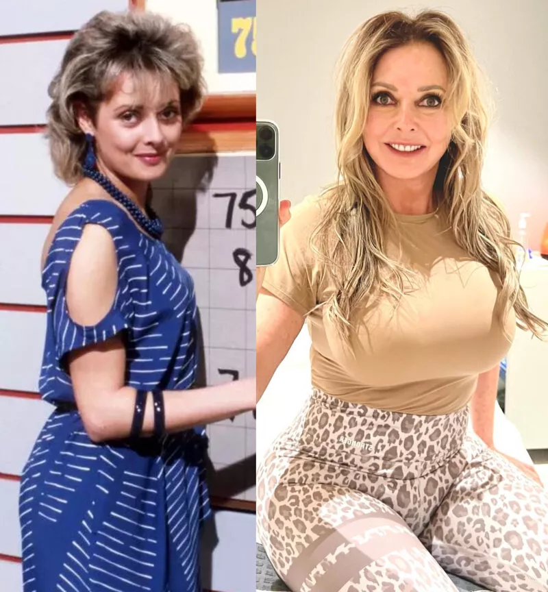 Carol Vorderman at the age of 21 and 61