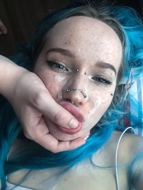 Even during selfies, I need something to suck on