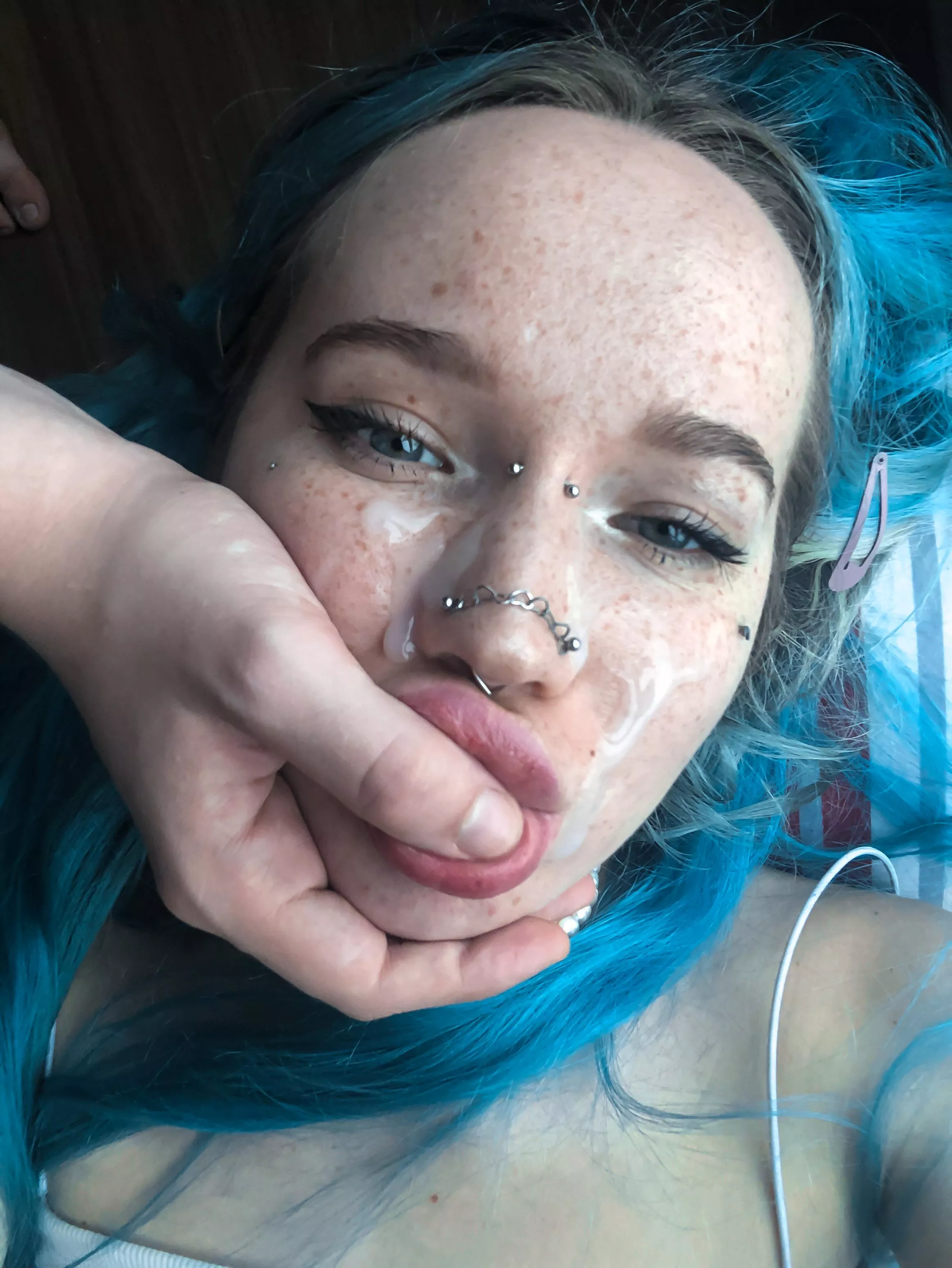 Even during selfies, I need something to suck on