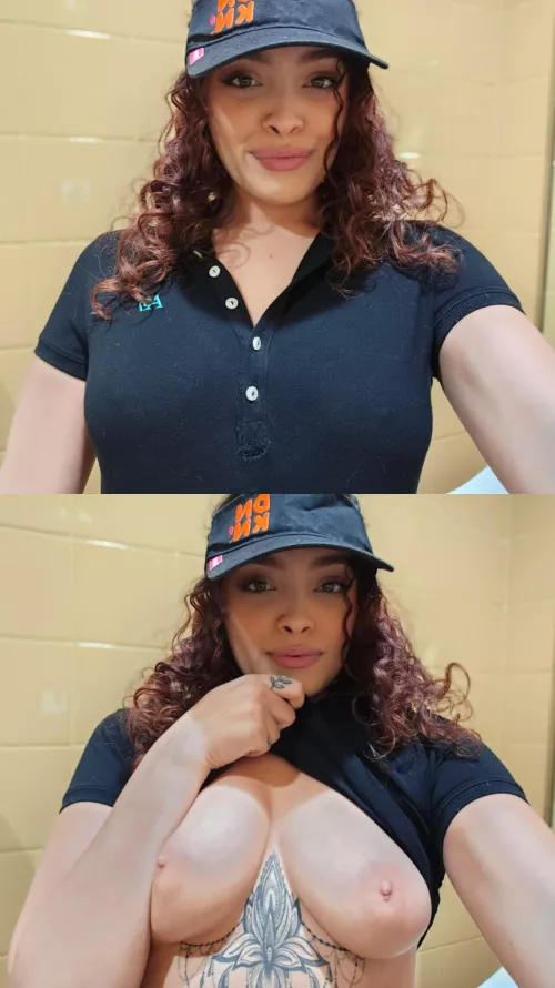 I can serve your coffee with my shirt on.. or off