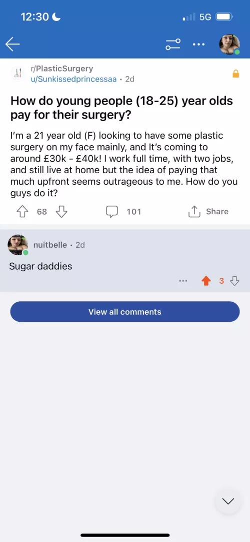 I got banned from the plastic surgery group!!!