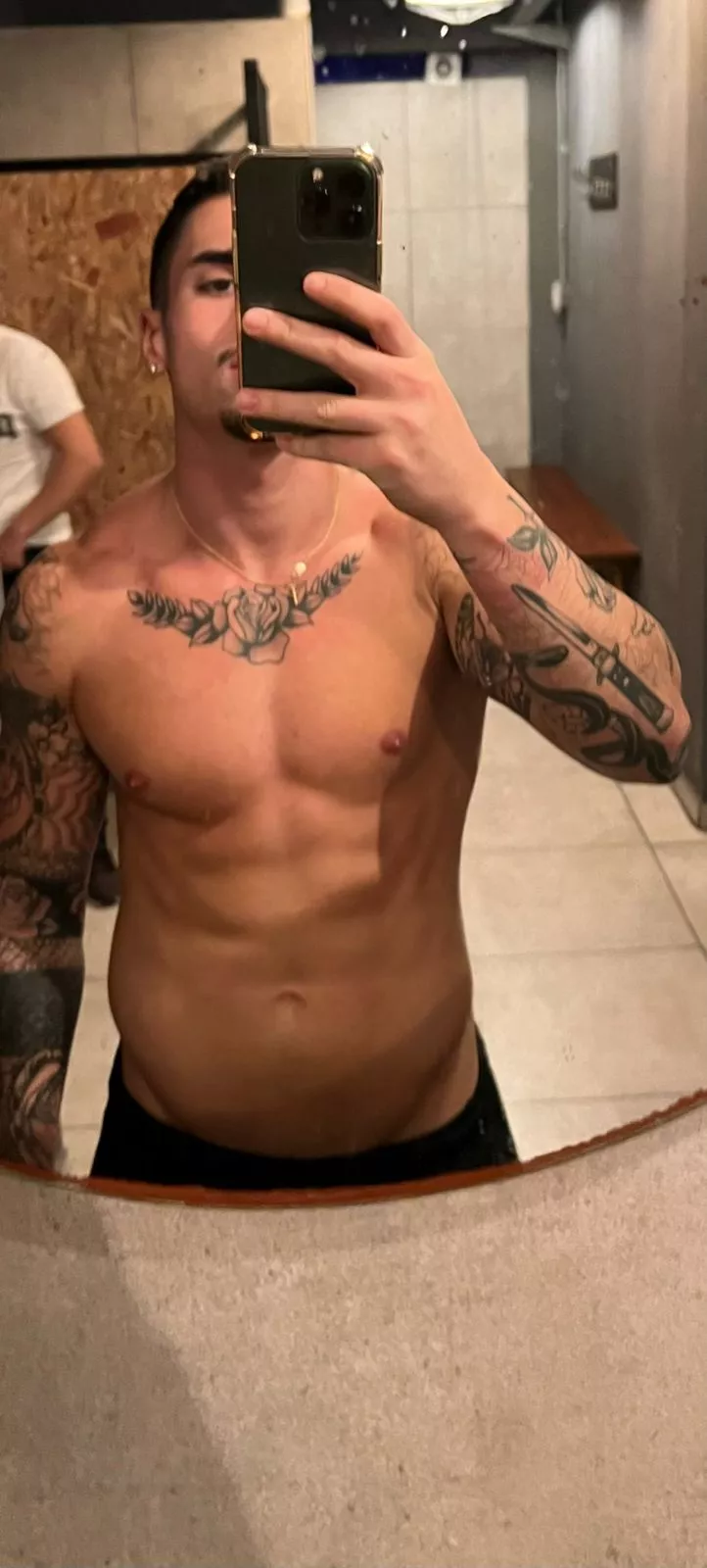 in the gym very sweaty