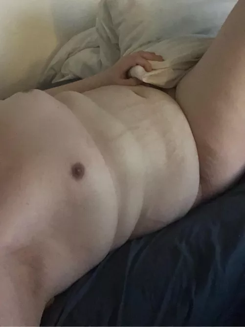 Just laying in bed taking care of myself