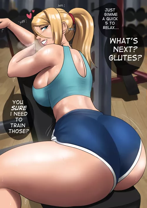 Mommy Samus in the gym