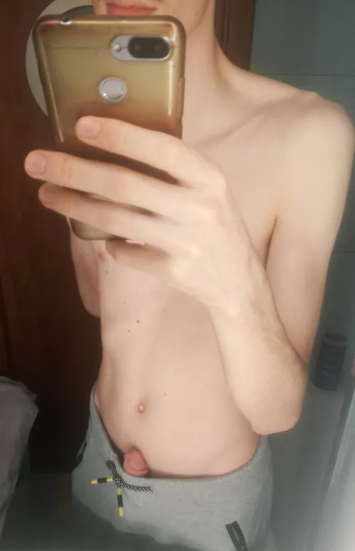 My dick peeking out of sweatpants 😏