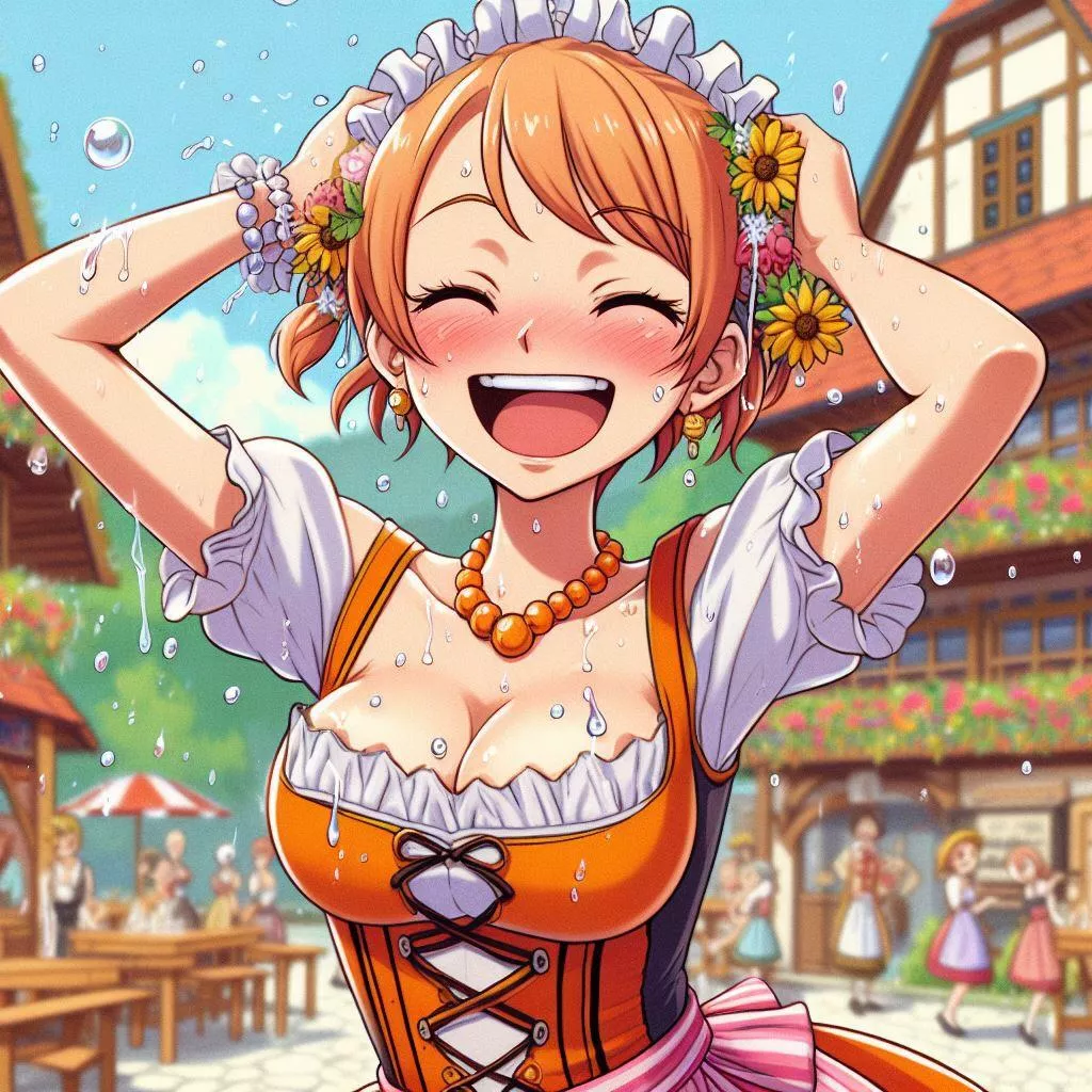 Nami in a dirndl