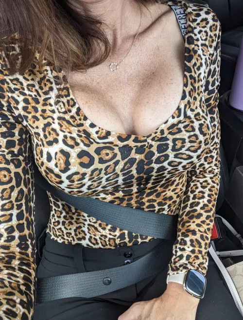 Showing off a little cleavage