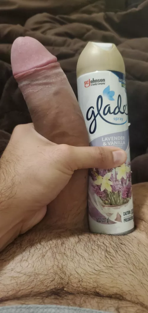 Tell me how big I look next to this can of Glade