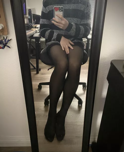 Thigh-highs are nice… but tights just hit different 🥹