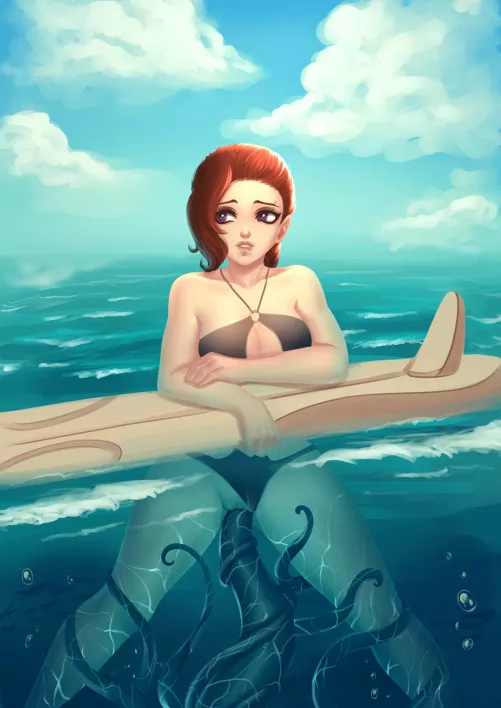 Underwater tentacle fuck