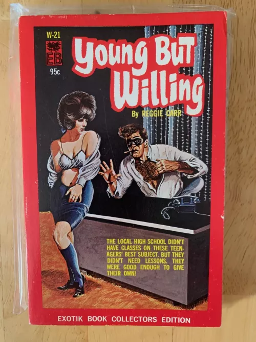 Vintage Paperback from 1964: Young But Willing - Can anyone identify the artist? I thought it was Norman Saunders (Batman artist) but can't find the proof online.