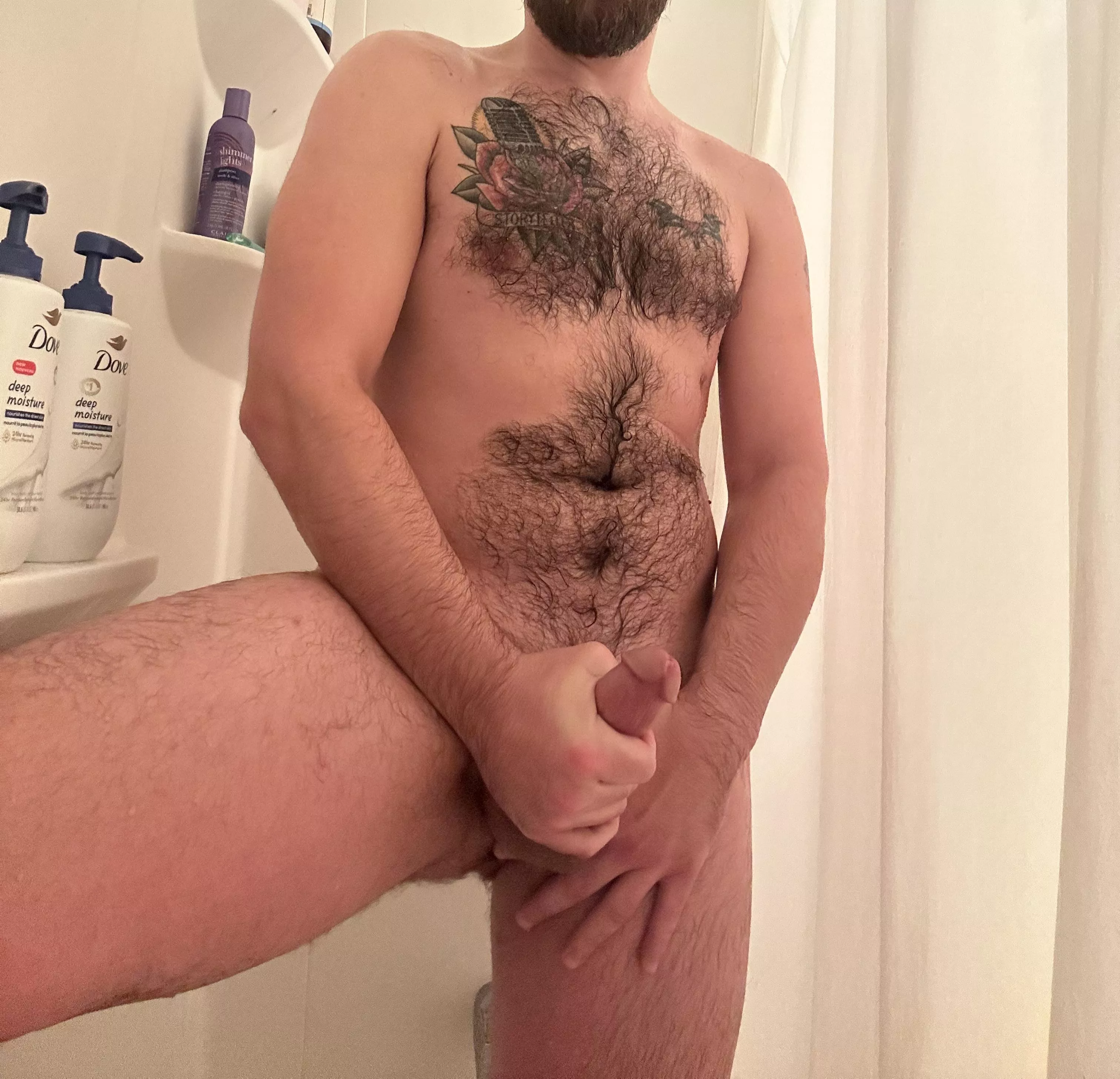[33] you weren’t here so dad had to take care of himself in the shower 😕