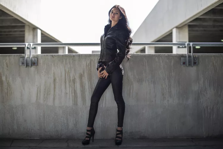 Alina rockin' the Elvis '68 Comeback Special look