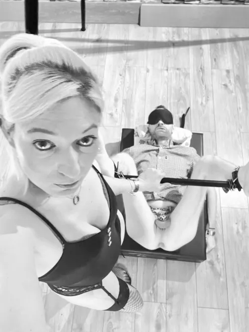 Chastity sub restrained and waiting. What should I do next? 🤔