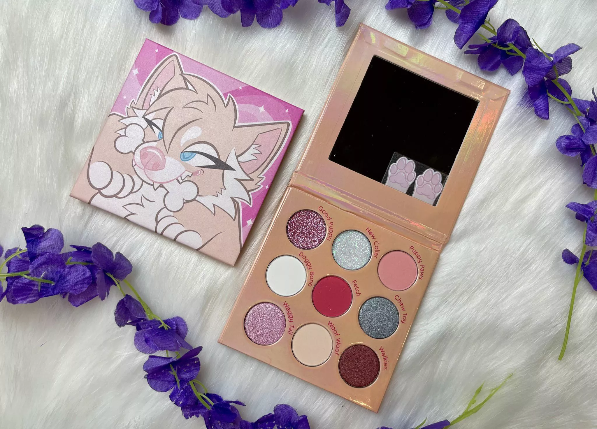 check out these puppy girl eyeshadow palettes i made !!