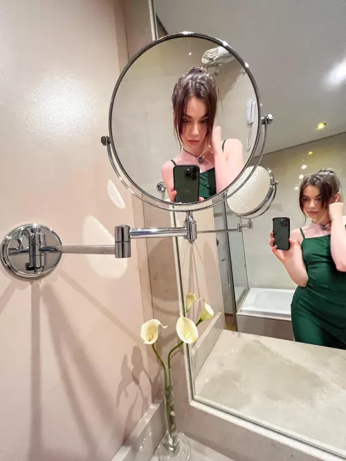 Dressed to impress in royal green