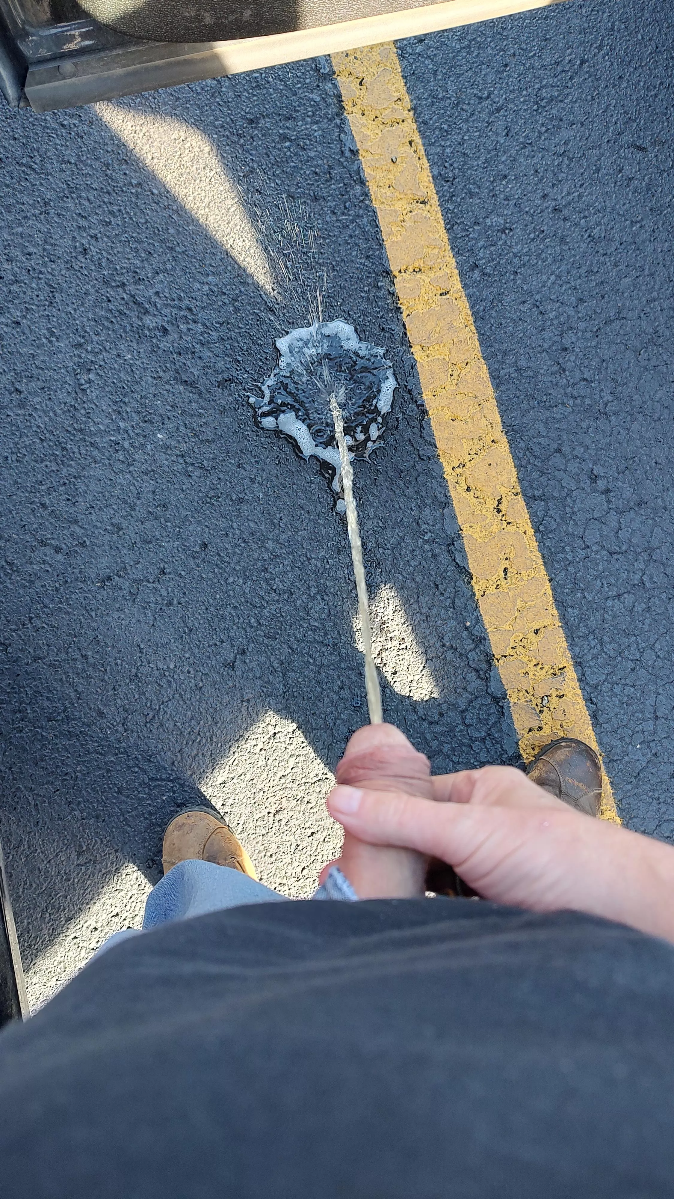 Had to go in the mall parking lot