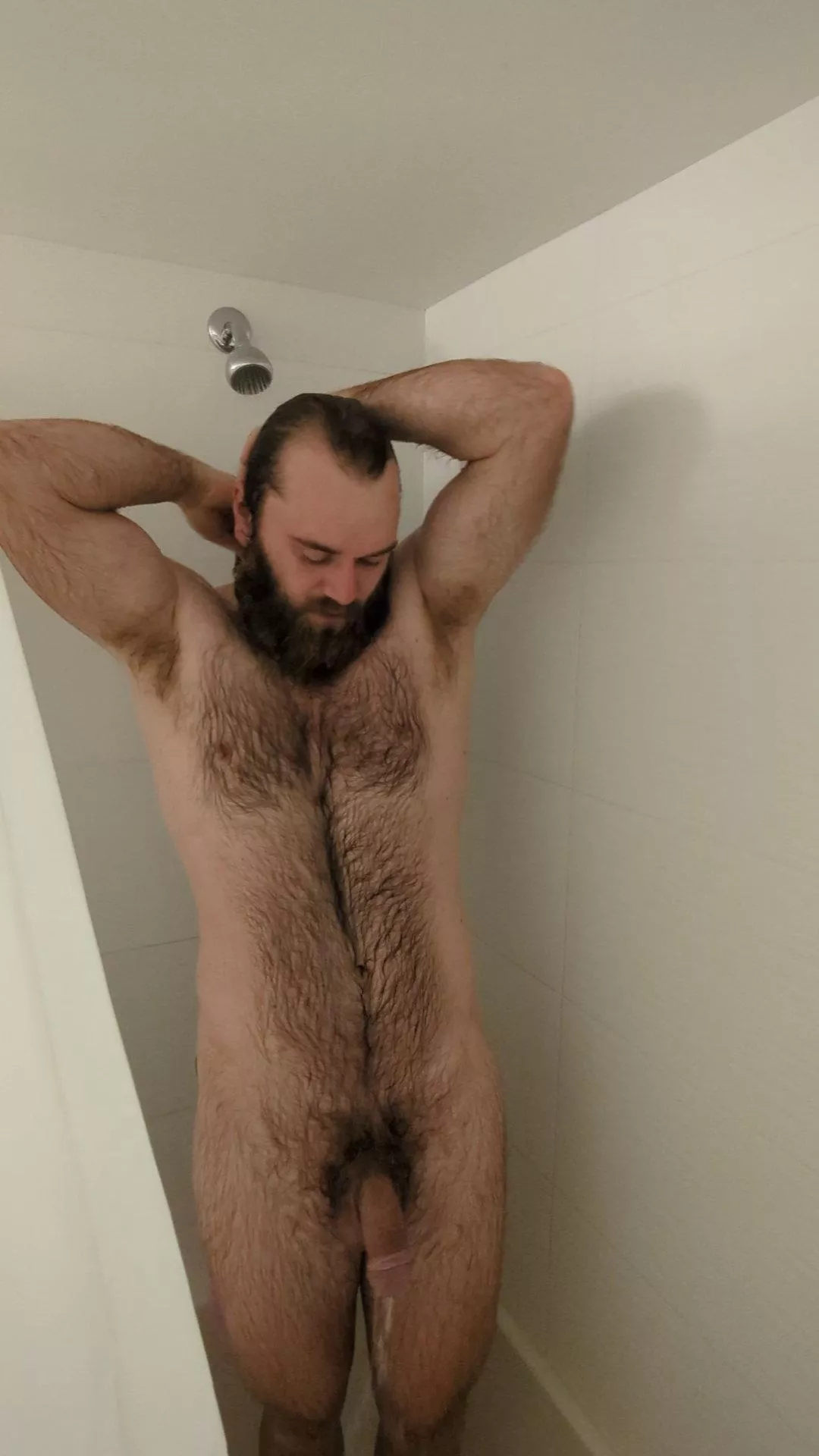 Hairy, and hung but in need of a shower buddy