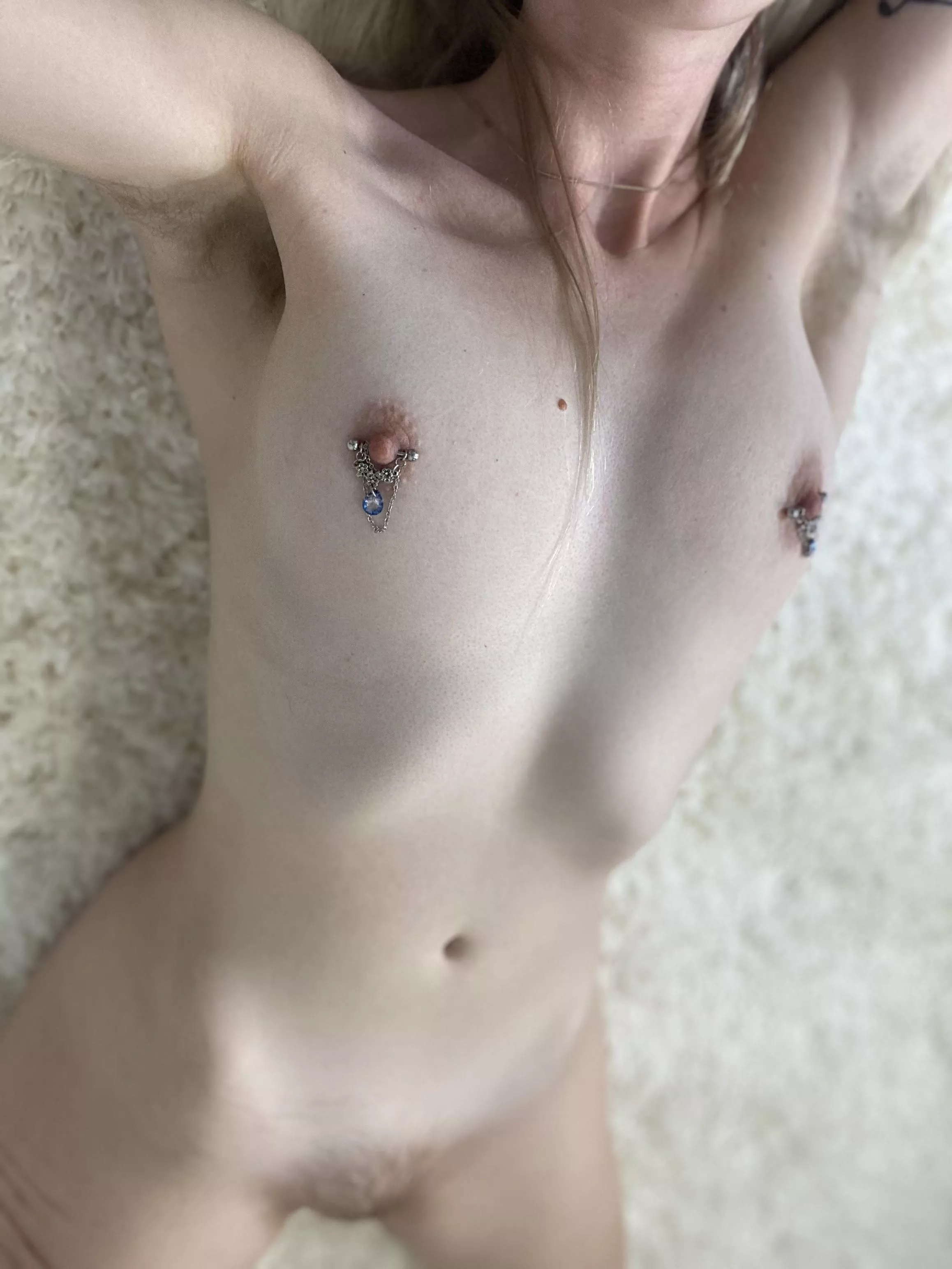 Hairy pits with pussy to match