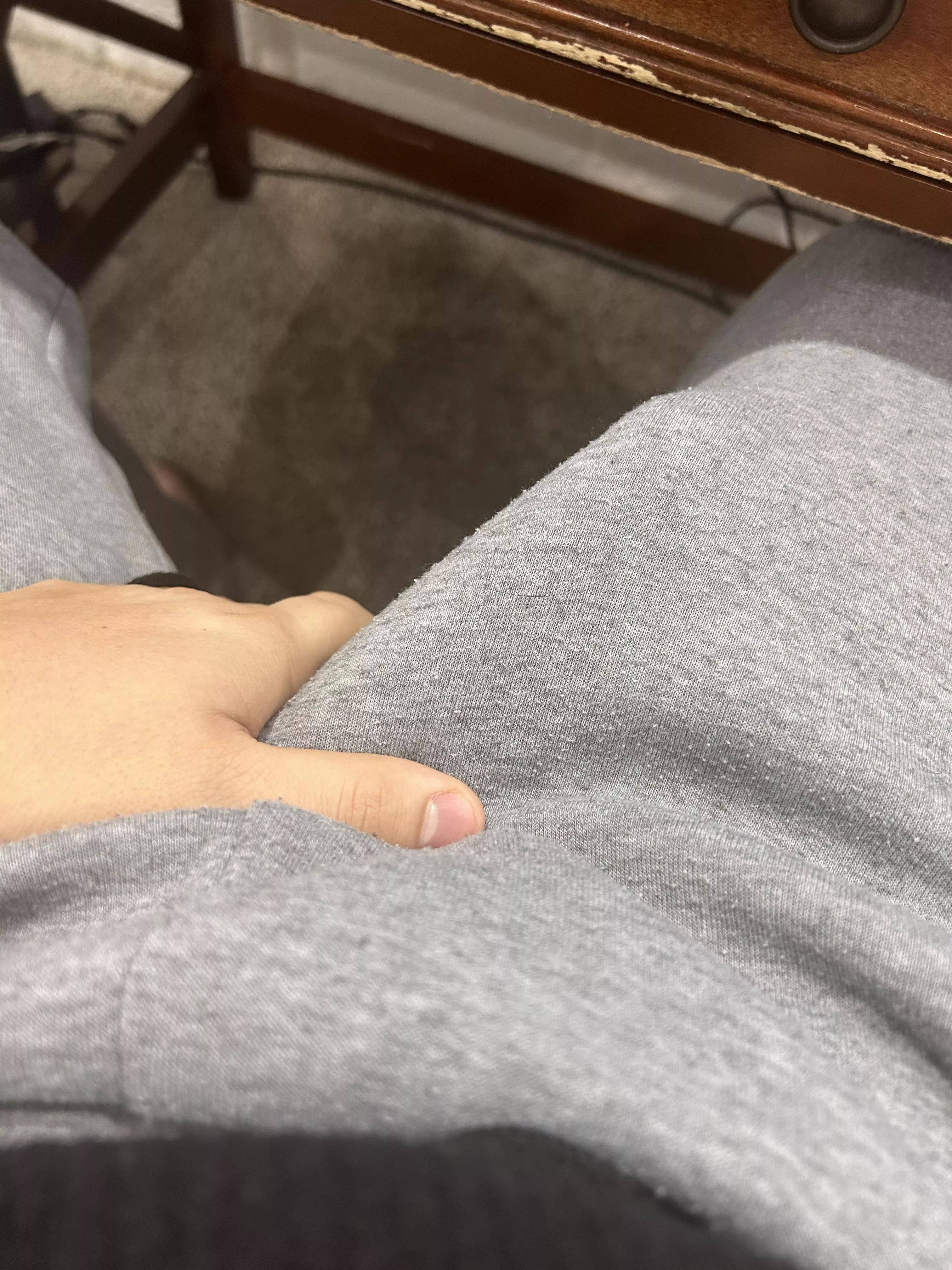 If I go out in grey sweatpants I want you to notice it